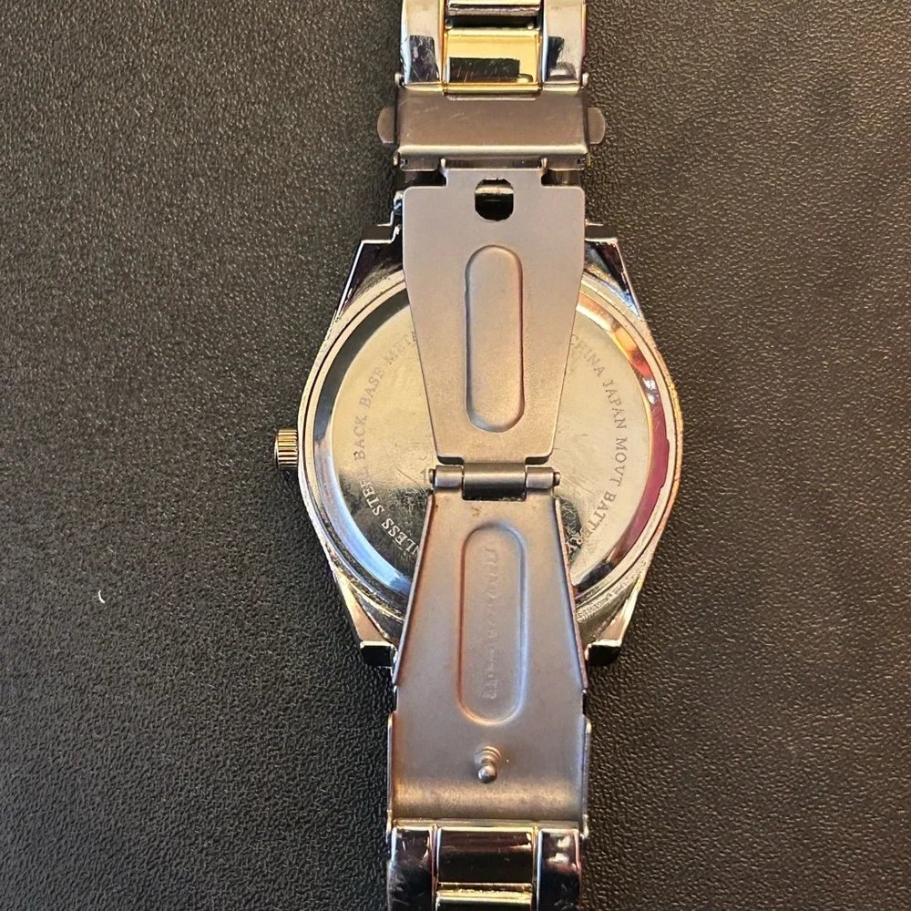 I.N.C. Crystal Bezel Two Tone Watch Women’s Silver Gold Stainless Steel Dial INC